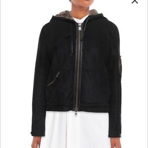 Armani Woman Black Jeans Jacket Polyester